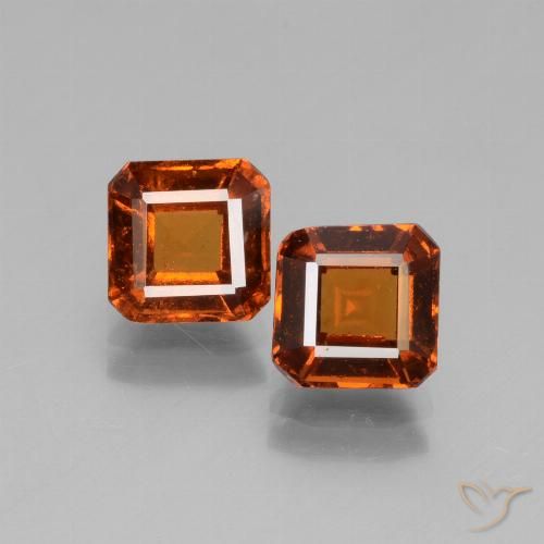 2.69ctw Natural Laranja Médio granada hessonita, Corte Esmeralda, VS