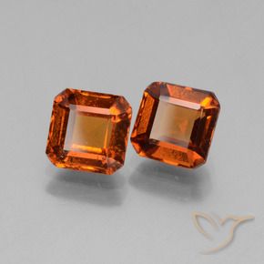 Pedras preciosas de granada hessonita Laranja Médio natural de 2.69 ct, Corte Octógono / Esmeralda, VS