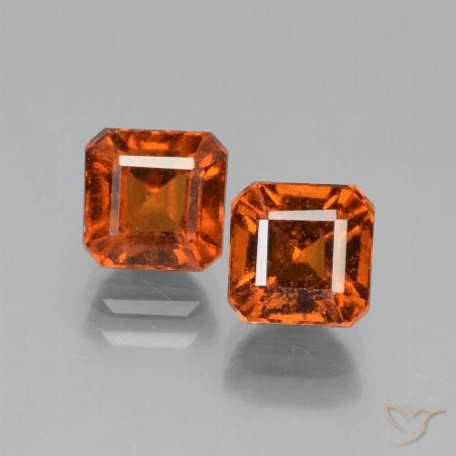 3.56ctw Natural âmbar laranja granada hessonita, Corte Esmeralda, VS