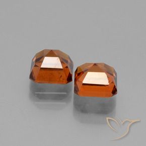 Pedras preciosas de granada hessonita laranja avermelhado natural de 2.90 ct, Corte Octógono / Esmeralda, VS