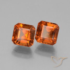 Pedras preciosas de granada hessonita Laranja Profundo natural de 3.40 ct, Corte Octógono / Esmeralda, VS-SI
