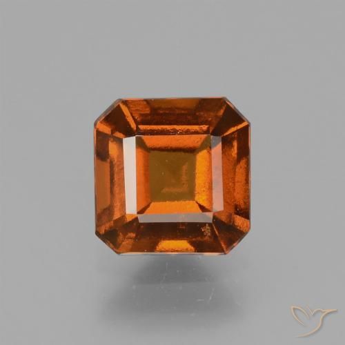 1.78ct Natural Laranja escuro granada hessonita, Corte Esmeralda, VS