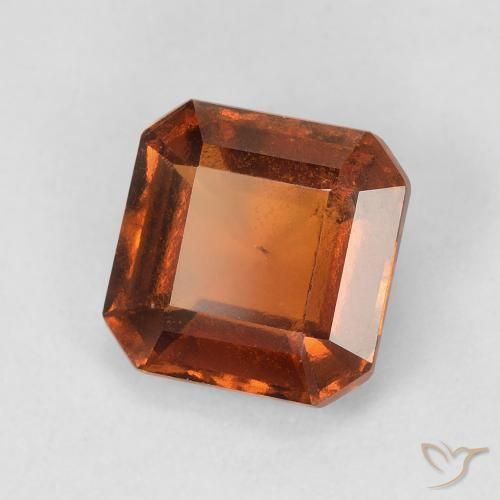 granada hessonita Laranja Profundo Natural 1.86ct, Corte Octógono / Esmeralda, VS