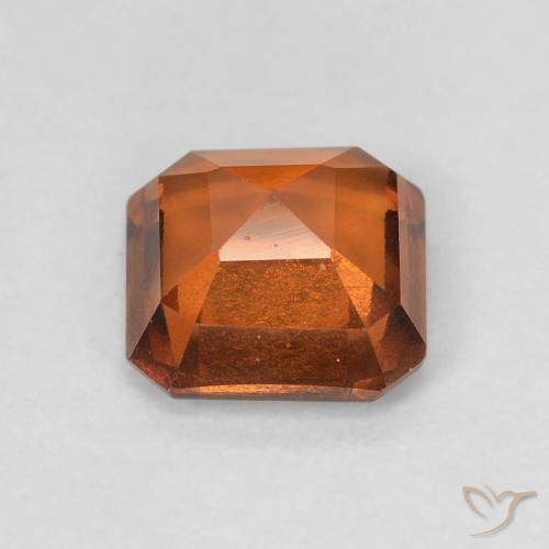 granada hessonita Laranja Profundo Natural 1.86ct, Corte Octógono / Esmeralda, VS