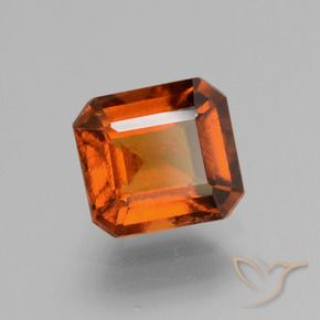 granada hessonita Laranja Profundo Natural 2.28ct, Corte Octógono / Esmeralda, VS-SI