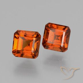 Pedras preciosas de granada hessonita Laranja escuro natural de 2.42 ct, Corte Octógono / Esmeralda, VS