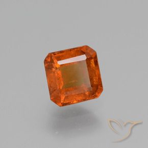 granada hessonita Laranja Médio Natural 1.28ct, Corte Octógono / Esmeralda, VS-SI