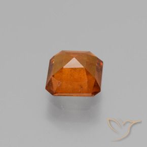 granada hessonita Laranja Médio Natural 1.28ct, Corte Octógono / Esmeralda, VS-SI
