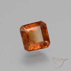 granada hessonita Laranja Profundo Natural 1.48ct, Corte Octógono / Esmeralda, VS-SI