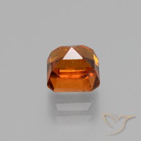 granada hessonita Laranja escuro Natural 1.58ct, Corte Octógono / Esmeralda, VS-SI