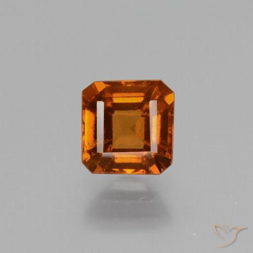 1.27ct Natural Laranja Profundo granada hessonita, Corte Esmeralda, VS