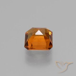 granada hessonita Laranja Profundo Natural 1.27ct, Corte Octógono / Esmeralda, VS