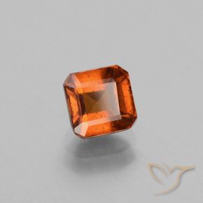 granada hessonita Laranja Profundo Natural 1.49ct, Corte Octógono / Esmeralda, VS