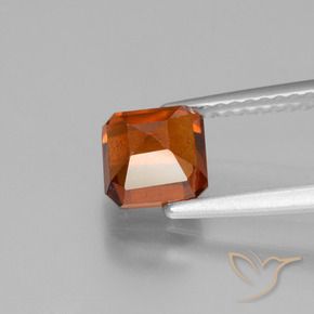 granada hessonita Laranja Profundo Natural 1.49ct, Corte Octógono / Esmeralda, VS