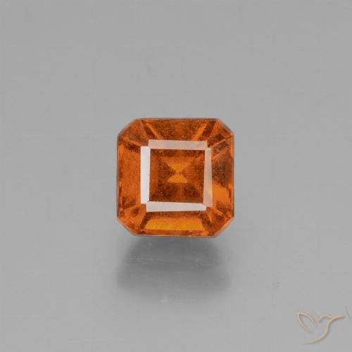 1.56ct Natural Laranja Médio granada hessonita, Corte Esmeralda, VS