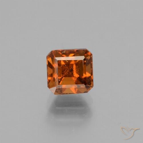 1.41ct Natural Laranja Profundo granada hessonita, Corte Esmeralda, VS