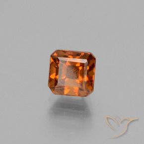 granada hessonita Laranja Profundo Natural 1.41ct, Corte Octógono / Esmeralda, VS