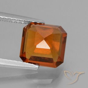 granada hessonita laranja avermelhado Natural 2.59ct, Corte Octógono / Esmeralda, VS