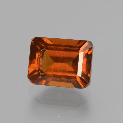 Granada hessonita laranja natural 2,54ct, corte esmeralda, VS-SI