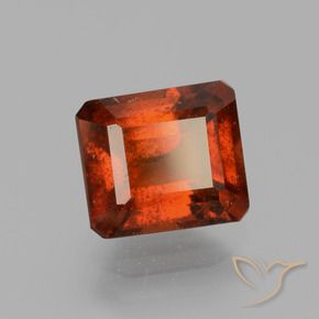 granada hessonita fogo laranja Natural 2.84ct, Corte Octógono / Esmeralda, VS-SI