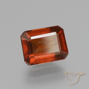 granada hessonita Laranja Profundo Natural 2.50ct, Corte Octógono / Esmeralda, VS-SI