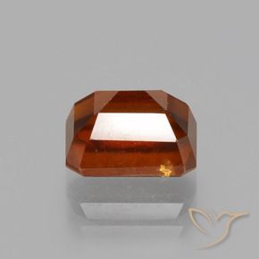 granada hessonita Laranja Profundo Natural 2.50ct, Corte Octógono / Esmeralda, VS-SI