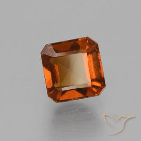 granada hessonita Laranja Profundo Natural 1.76ct, Corte Octógono / Esmeralda, VS