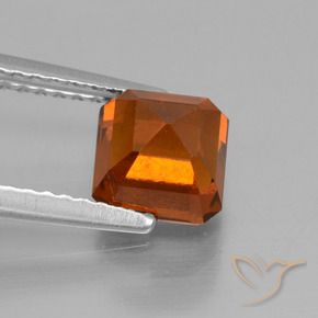 granada hessonita Laranja Profundo Natural 1.76ct, Corte Octógono / Esmeralda, VS