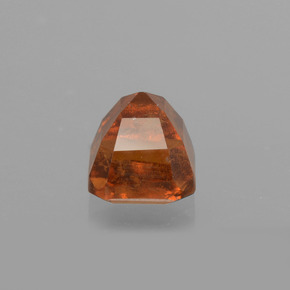 Granada hessonita laranja natural 1,22ct, corte esmeralda, VS-SI
