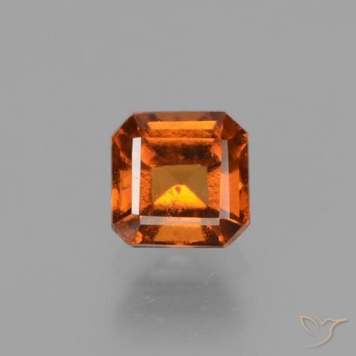0.92ct Natural laranja avermelhado granada hessonita, Corte Esmeralda, VS