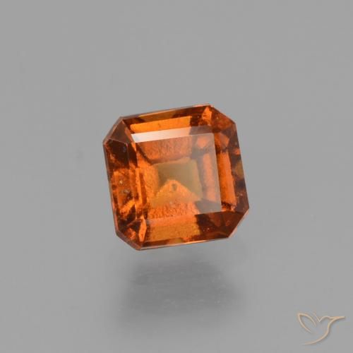 granada hessonita laranja avermelhado Natural 0.92ct, Corte Octógono / Esmeralda, VS