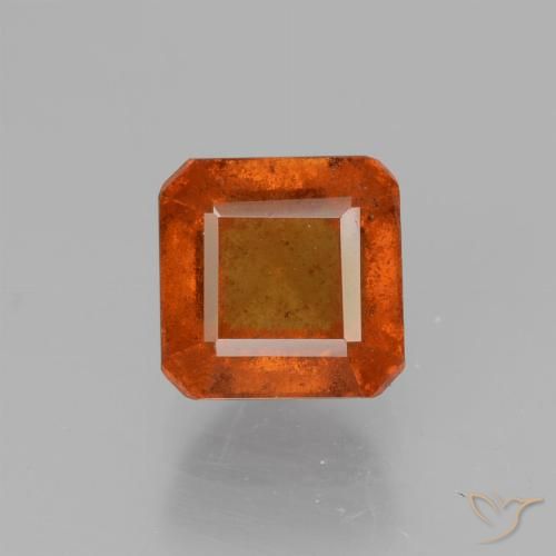 1.78ct Natural Laranja Médio granada hessonita, Corte Esmeralda, VS-SI