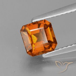 granada hessonita âmbar laranja Natural 1.29ct, Corte Octógono / Esmeralda, VS