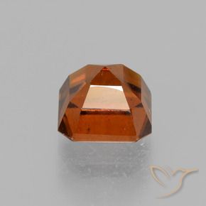 granada hessonita Laranja Profundo Natural 1.55ct, Corte Octógono / Esmeralda, VS