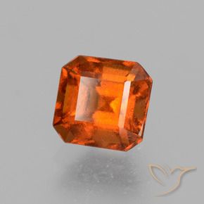 granada hessonita âmbar laranja Natural 1.52ct, Corte Octógono / Esmeralda, VS