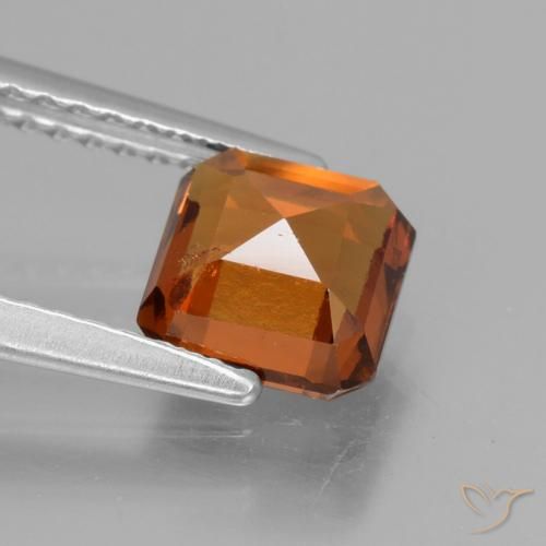 granada hessonita Laranja Profundo Natural 1.47ct, Corte Octógono / Esmeralda, VS