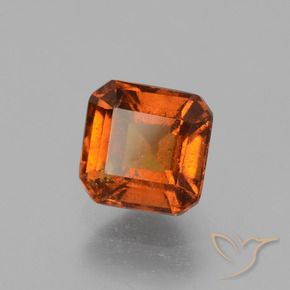granada hessonita Laranja Médio Natural 1.60ct, Corte Octógono / Esmeralda, VS-SI