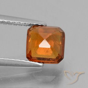 granada hessonita Laranja Médio Natural 1.60ct, Corte Octógono / Esmeralda, VS-SI