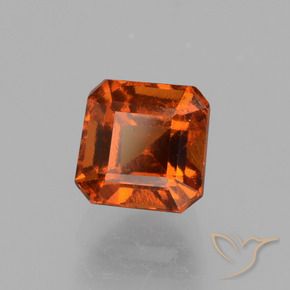 granada hessonita Laranja escuro Natural 1.80ct, Corte Octógono / Esmeralda, VS