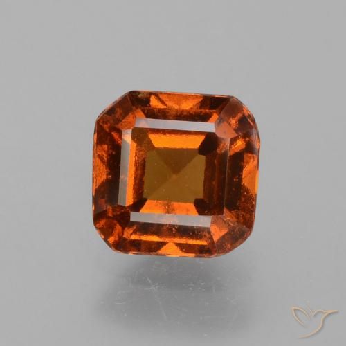 1.44ct Natural Laranja Profundo granada hessonita, Corte Esmeralda, VS