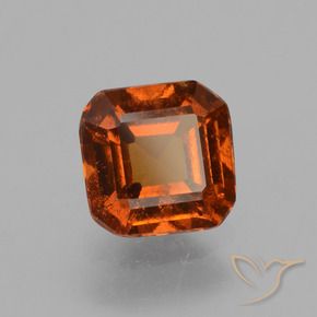 granada hessonita Laranja Profundo Natural 1.44ct, Corte Octógono / Esmeralda, VS