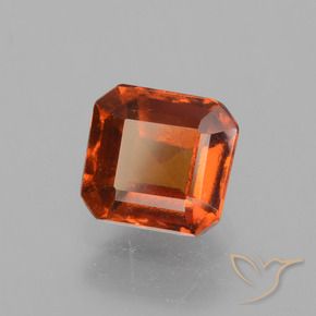 granada hessonita âmbar laranja Natural 1.52ct, Corte Octógono / Esmeralda, VS