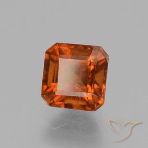 granada hessonita âmbar laranja Natural 1.67ct, Corte Octógono / Esmeralda, VS