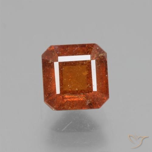 1.61ct Natural Laranja Profundo granada hessonita, Corte Esmeralda, VS-SI