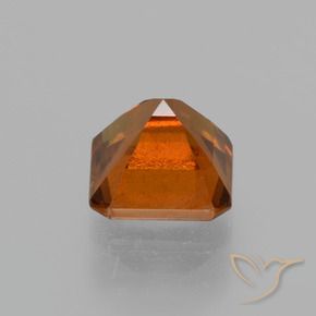 granada hessonita Laranja Profundo Natural 1.57ct, Corte Octógono / Esmeralda, VS