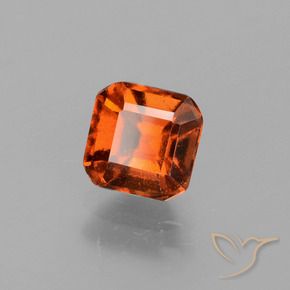 granada hessonita âmbar laranja Natural 1.36ct, Corte Octógono / Esmeralda, VS