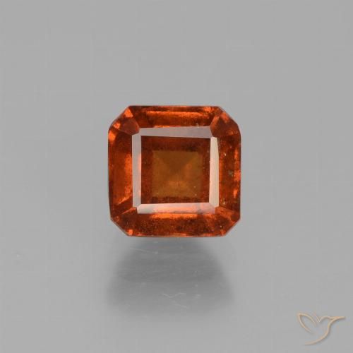 1.43ct Natural âmbar laranja granada hessonita, Corte Esmeralda, VS