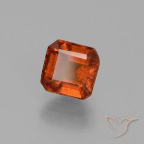 granada hessonita âmbar laranja Natural 1.43ct, Corte Octógono / Esmeralda, VS