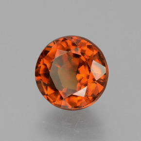 Granada hessonita laranja natural 2,05ct, corte redondo, VS