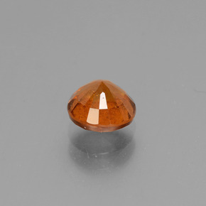Granada hessonita laranja natural 1,28ct, corte redondo, VS-SI